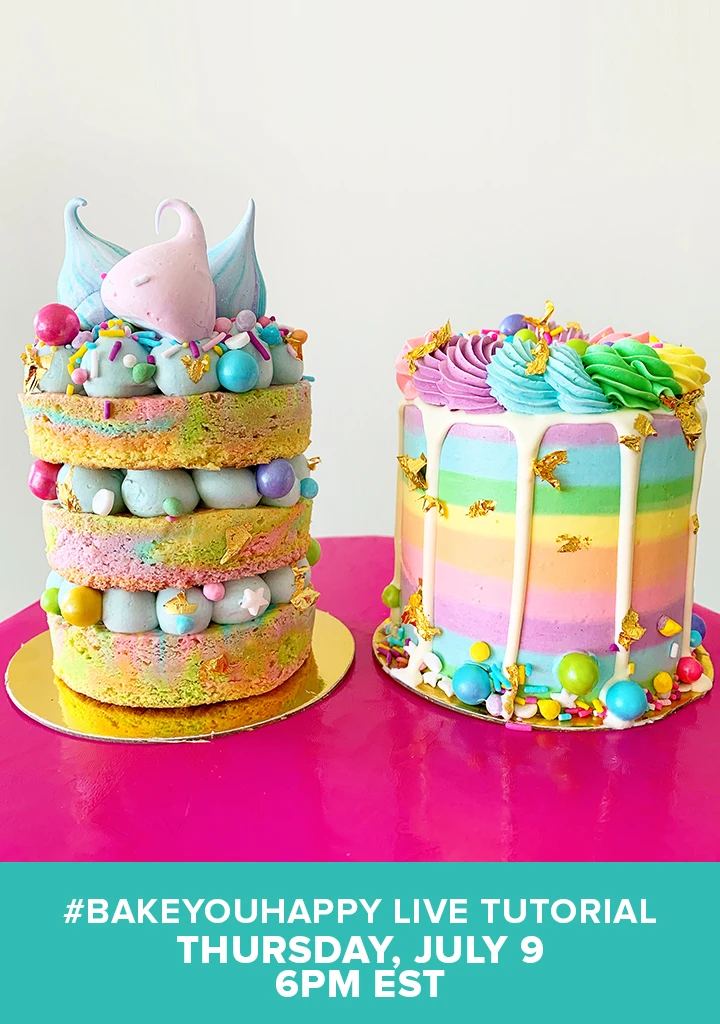 Tie Dye Mini Cakes Live Baking Tutorial